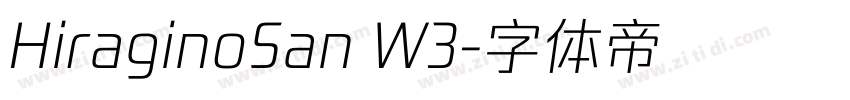 HiraginoSan W3字体转换